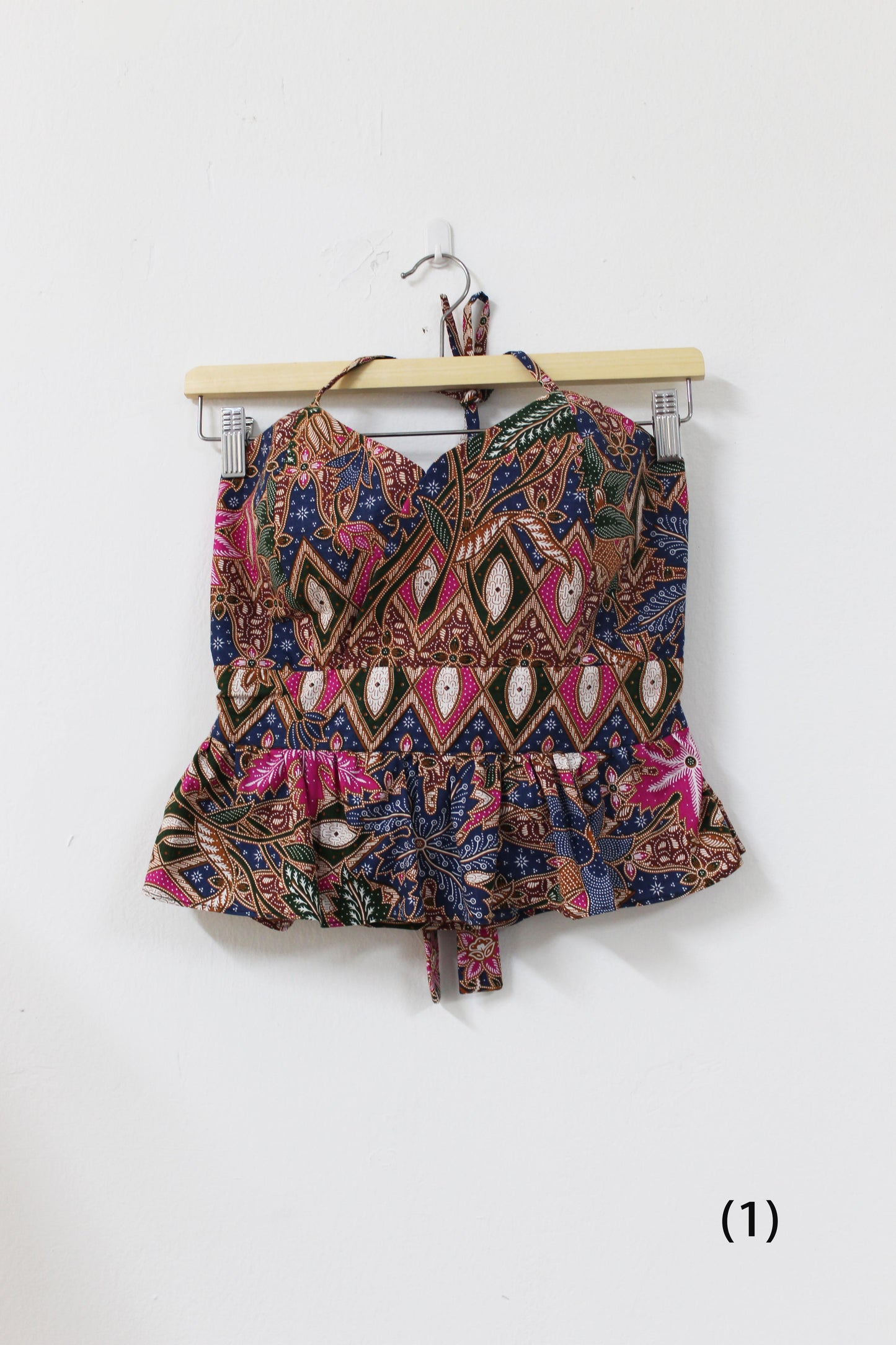 Aria Halter Neck Peplum Top (A)