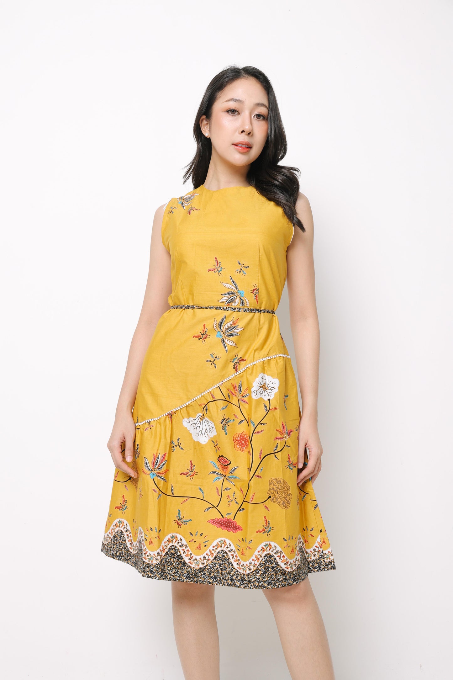 Pamela Round Neck Batik Dress