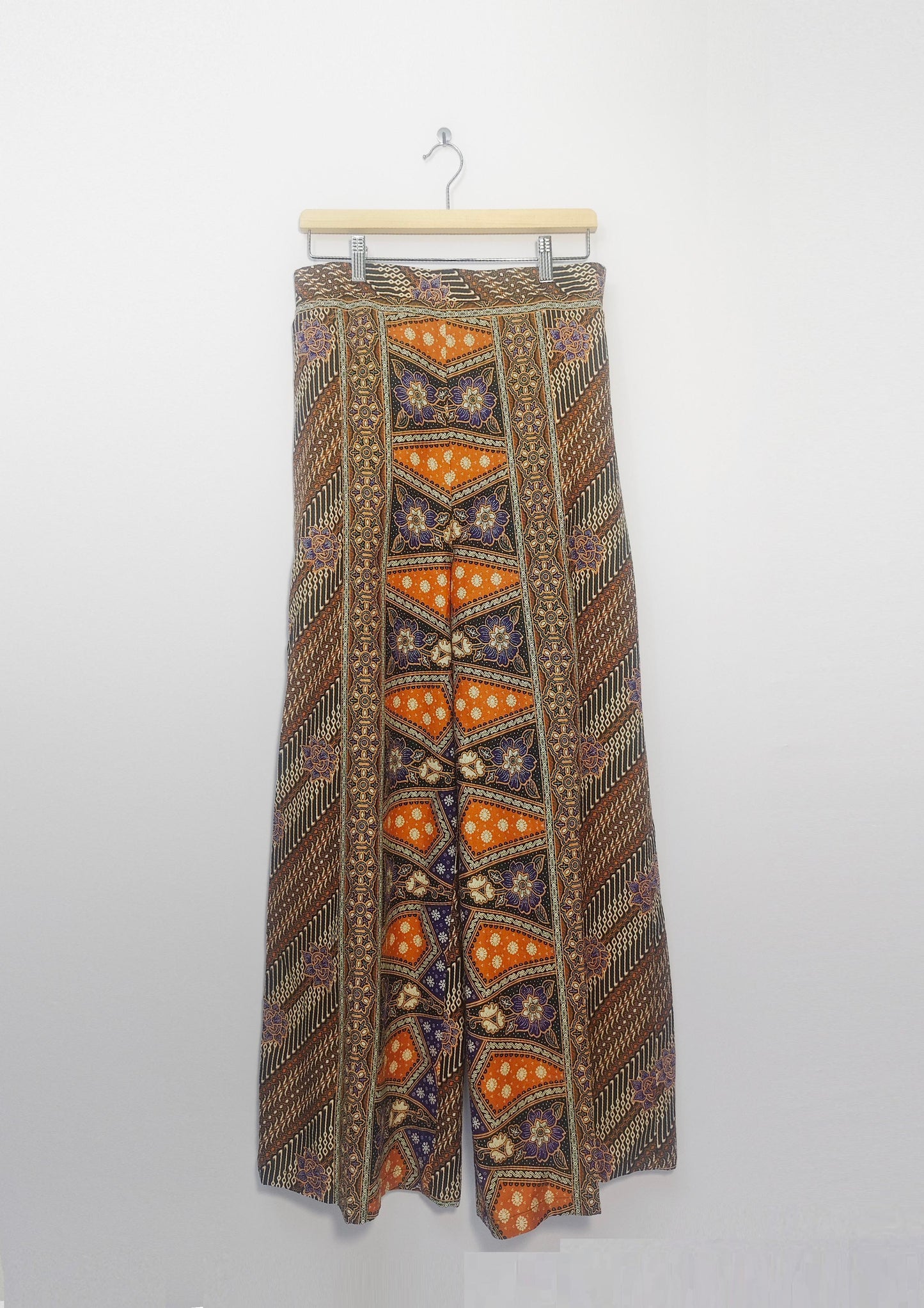 Olivia Palazzo Batik Long Pant (Orange Brown) L Size