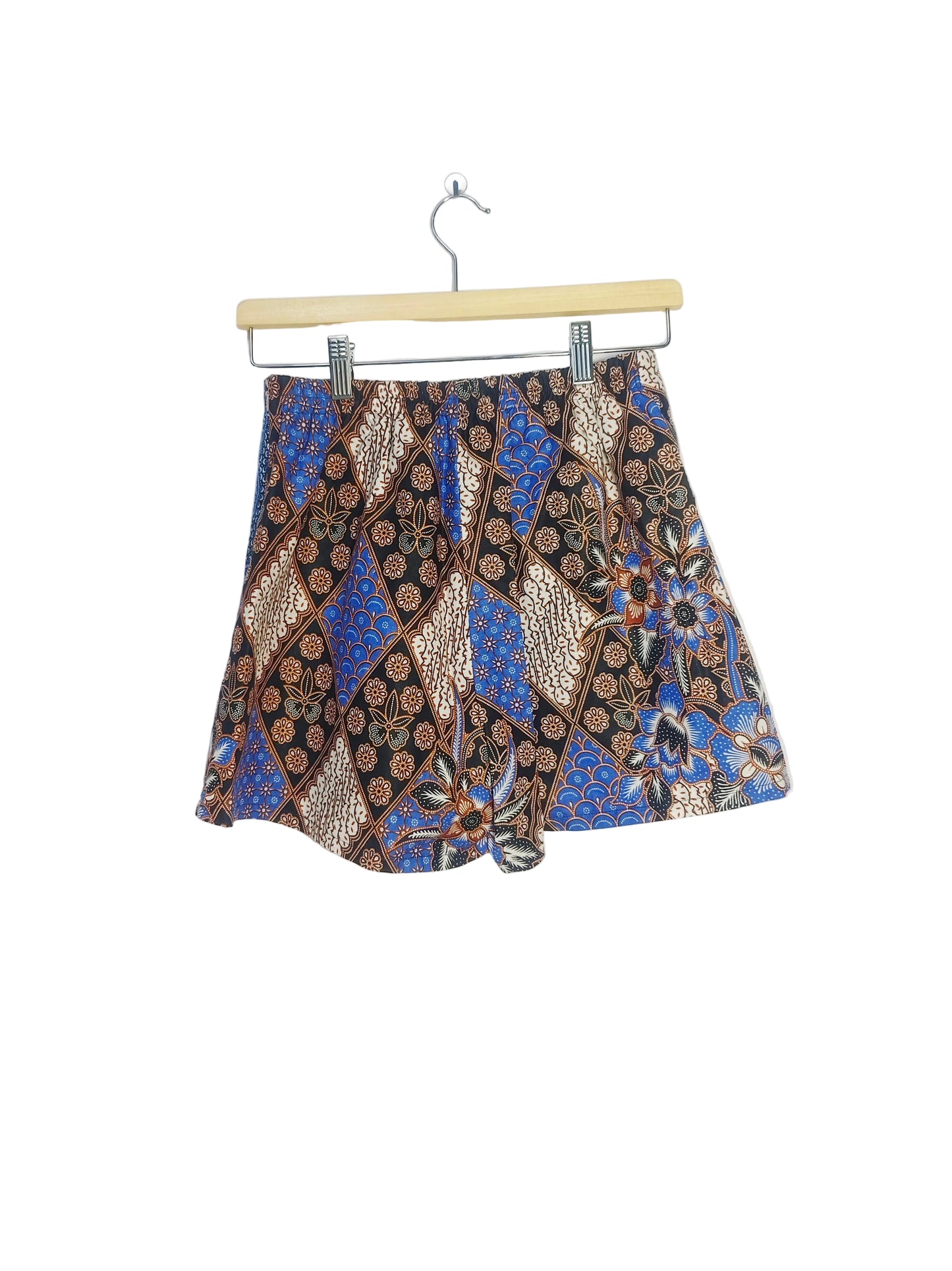 Minnie Batik Skort (Blue Geometric) Size M