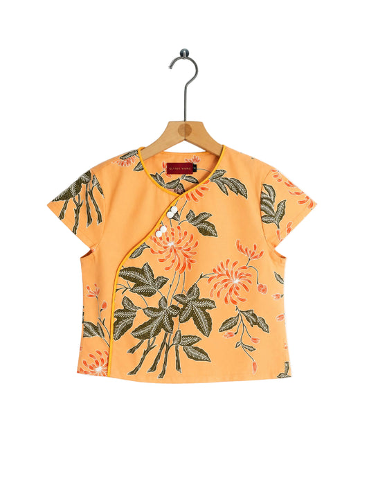 Rubbie Round Neck Crop Top (Oren) Size M