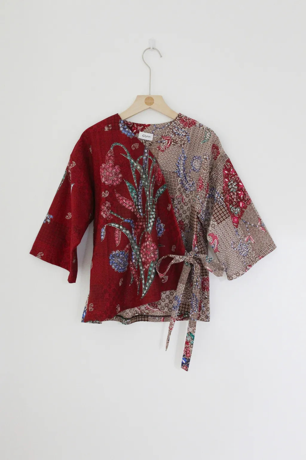 Mollie Kimono Top ( Wine Red)