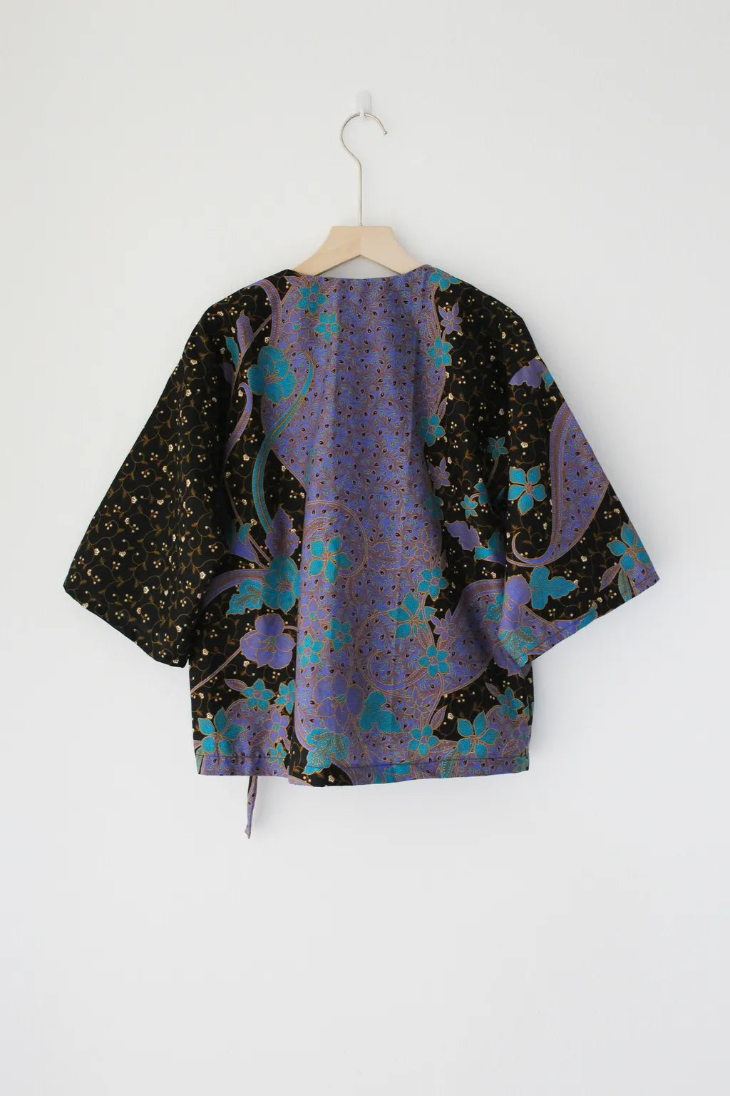 Mollie Kimono Top ( Black in Blue)