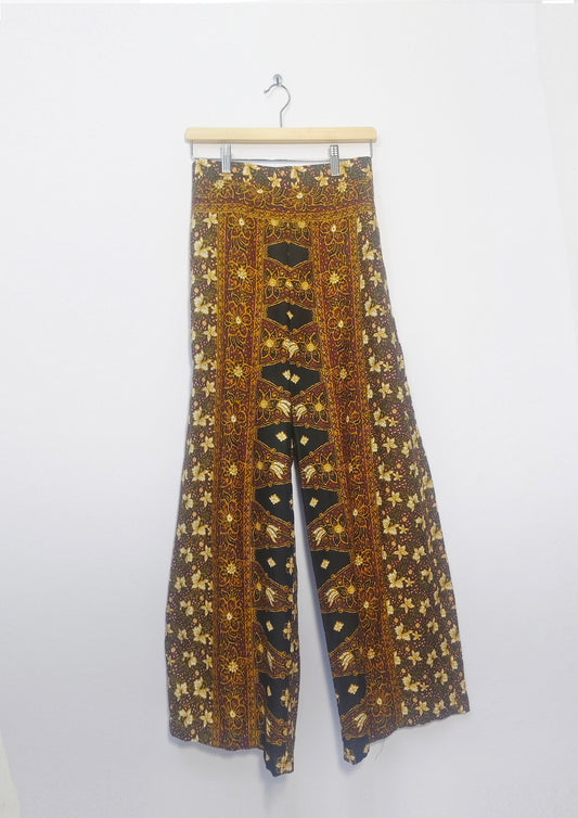 Olivia Palazzo Batik Long Pant (Maroon Black) M Size