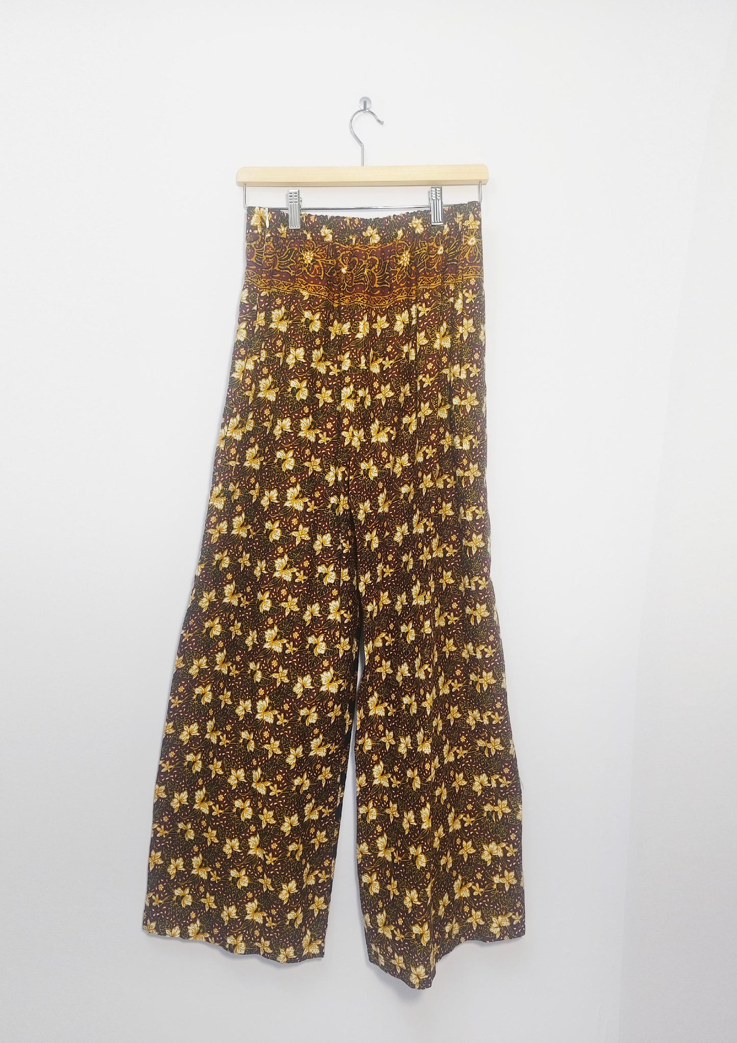 Olivia Palazzo Batik Long Pant (Maroon Black) M Size