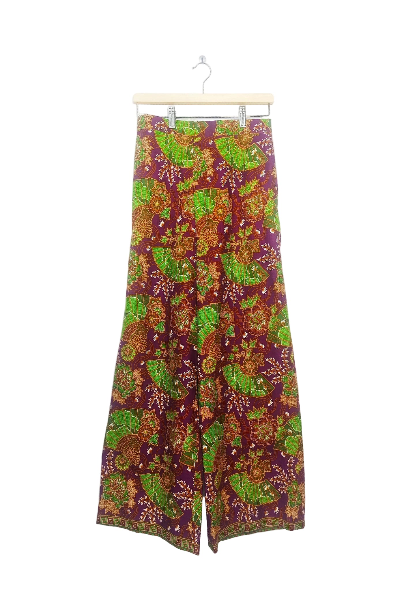 Olivia Palazzo Batik Long Pant (Purple Green) M Size