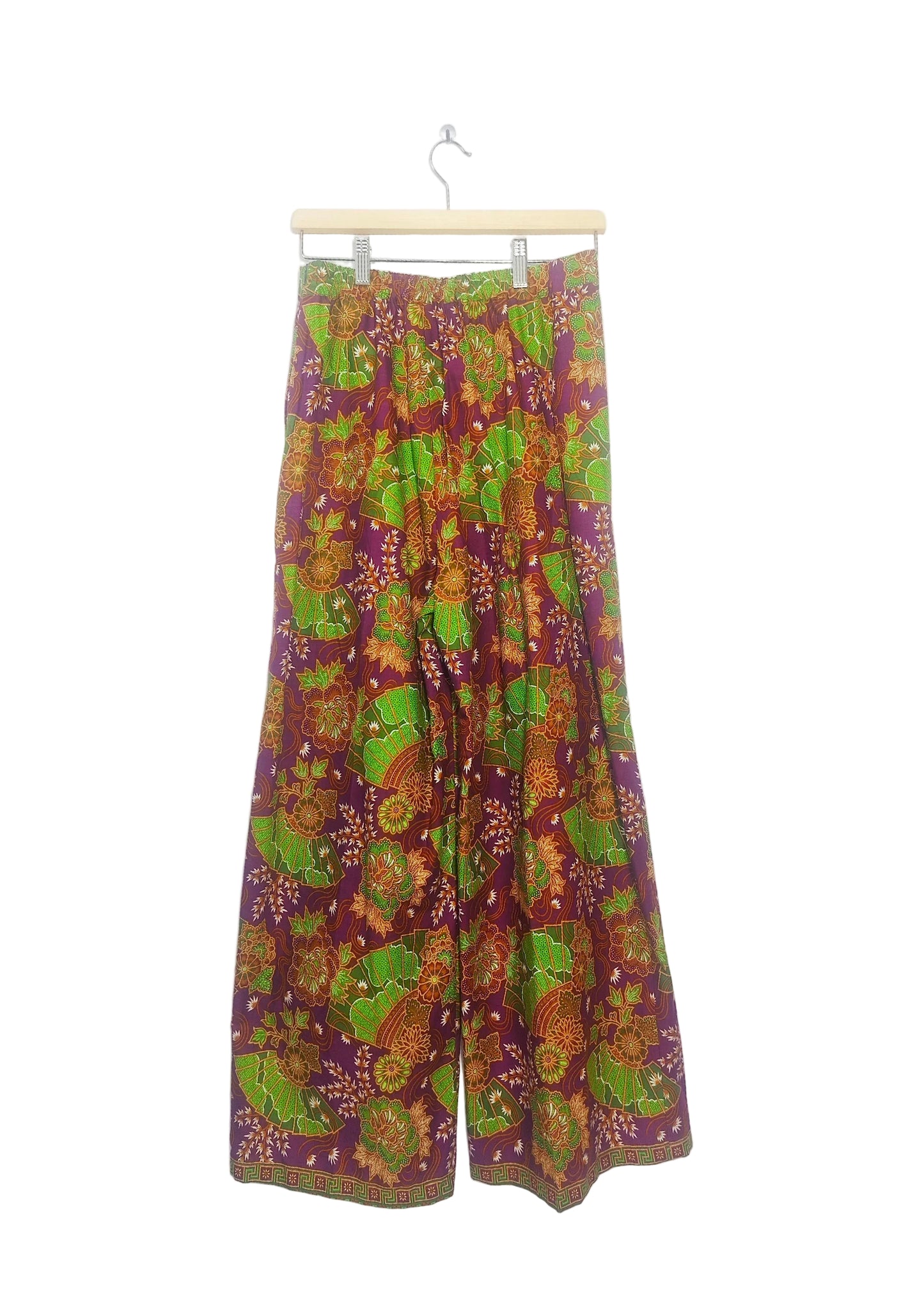 Olivia Palazzo Batik Long Pant (Purple Green) M Size