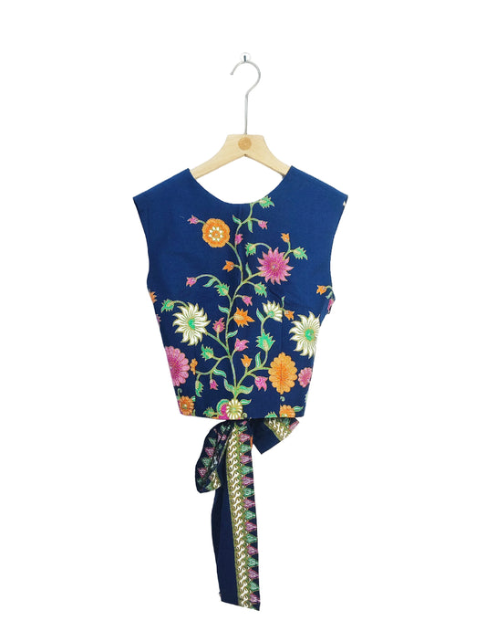 Sadie Ribbon Top ( Night Blue ) Size M