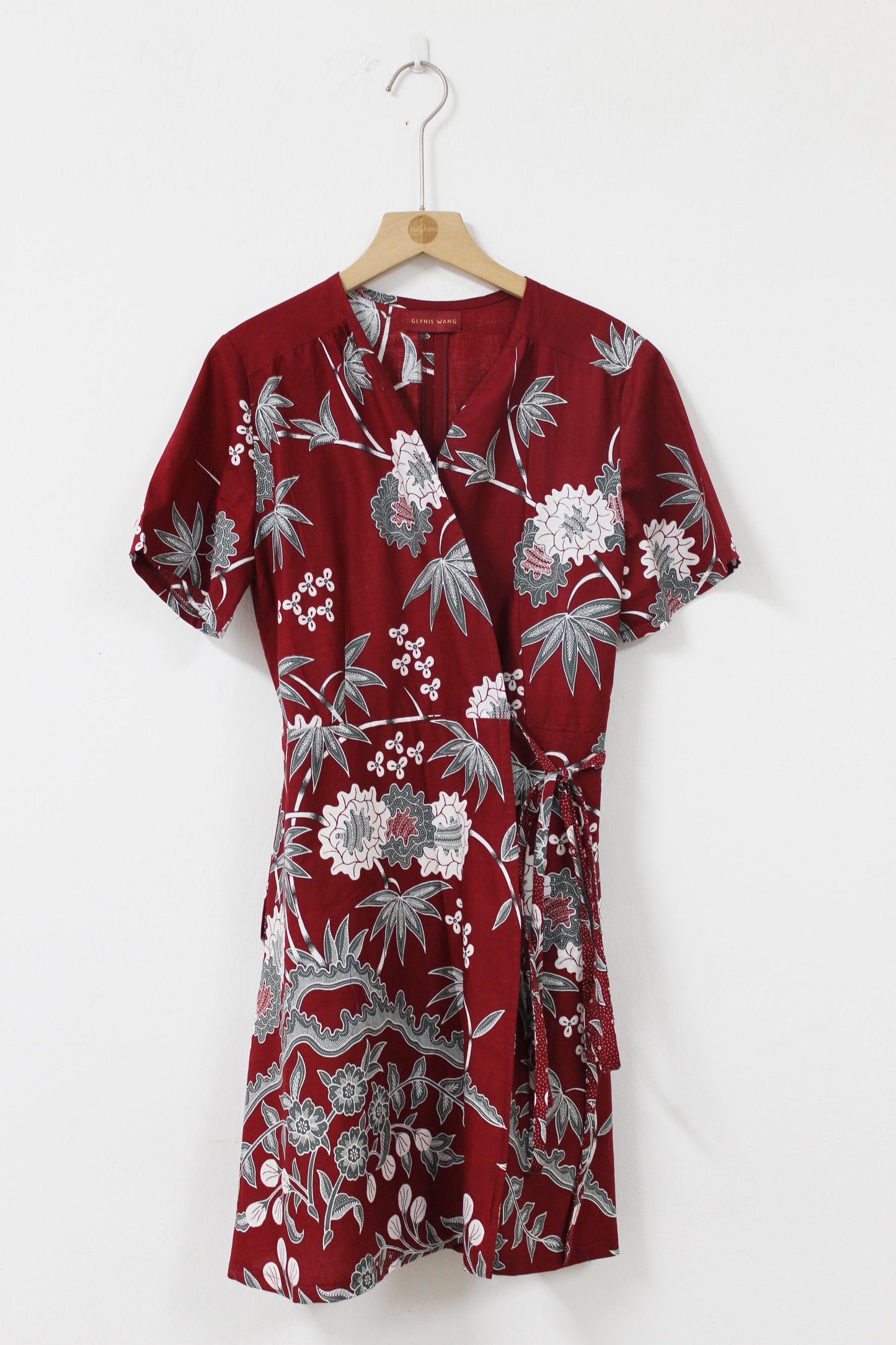 Lily Batik Wrap Dress (Red)