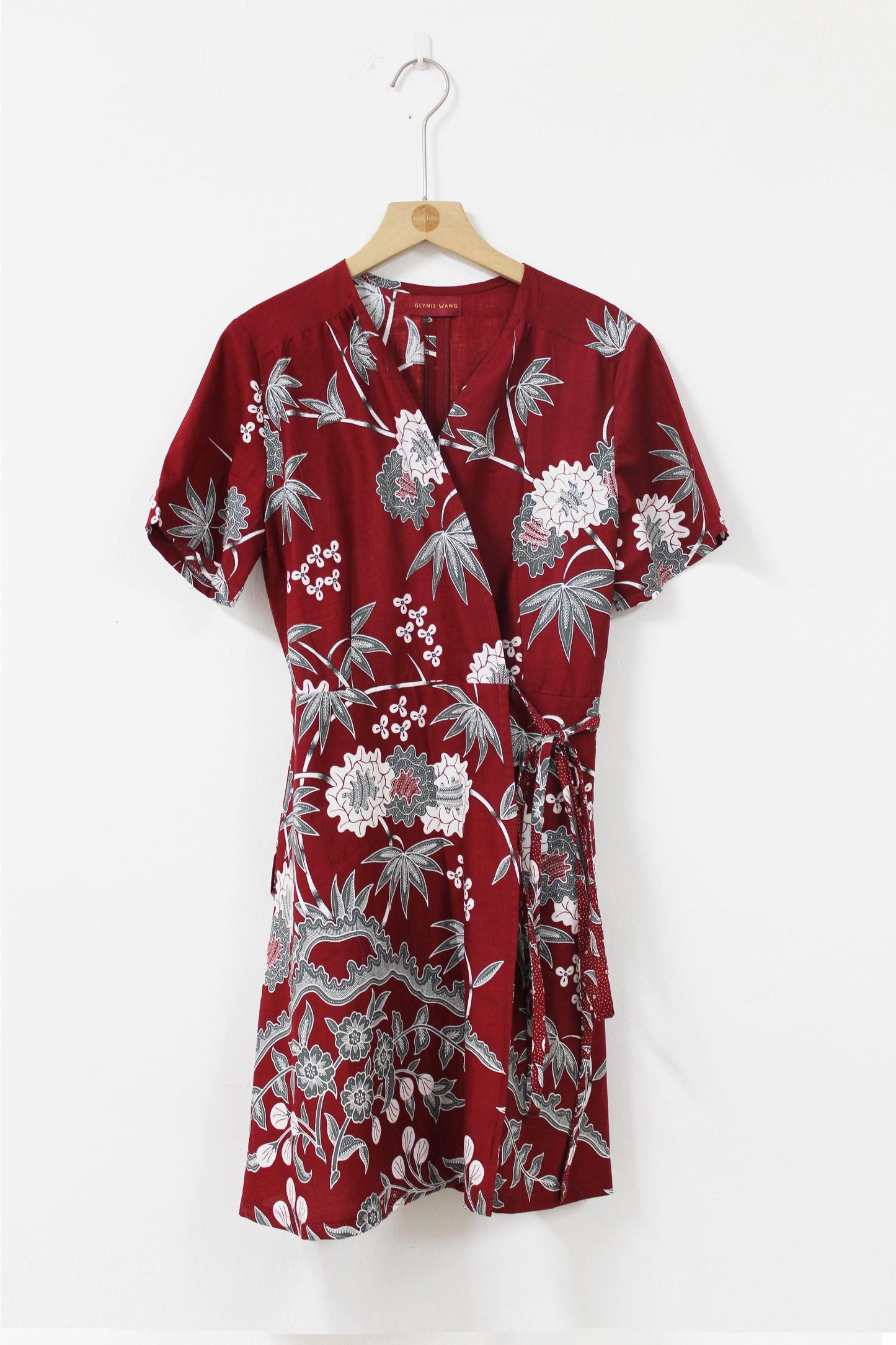 Lily Batik Wrap Dress (Red)