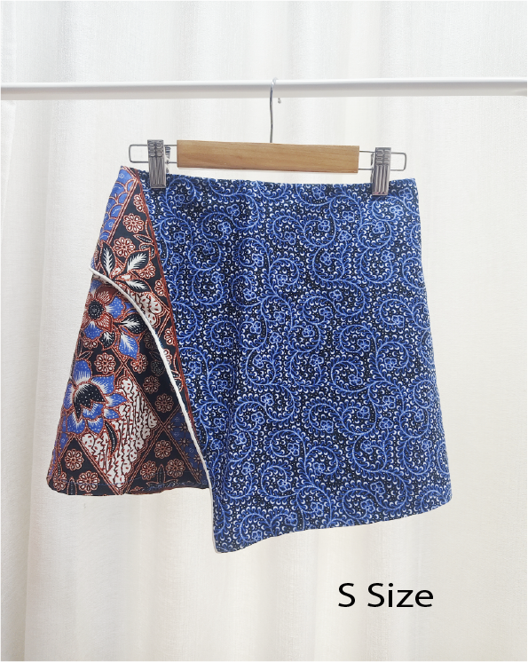 Minnie Batik Skort (Blue Geometric) Size S and M