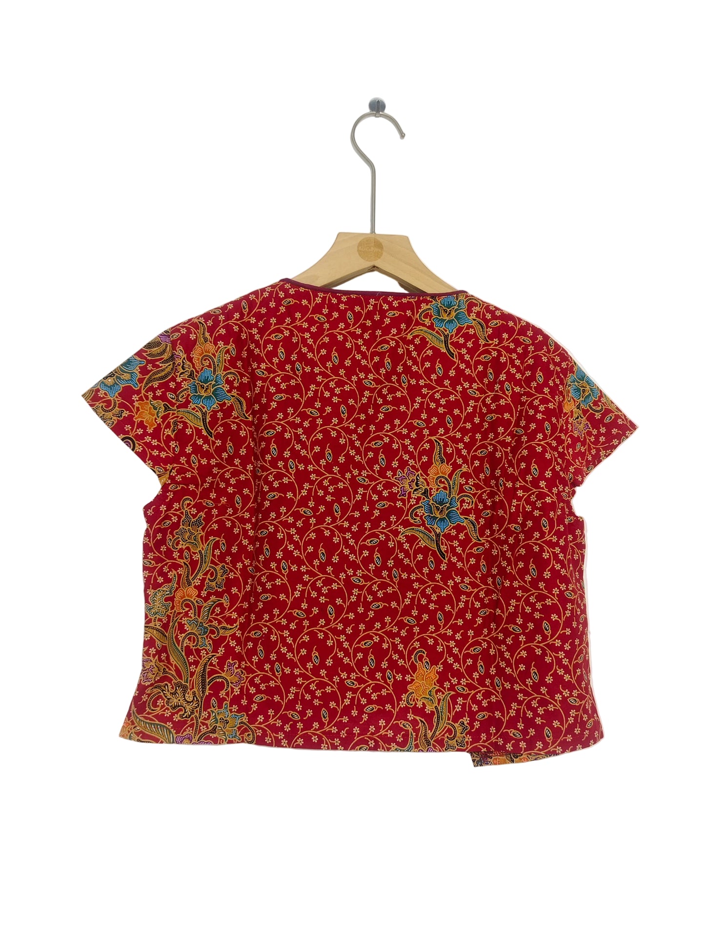 Rubbie Round Neck Crop Top (Red) Size L