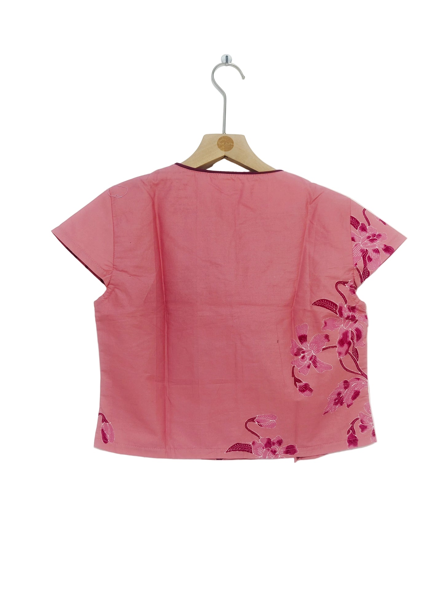 Rubbie Round Neck Crop Top (Pinky Peach) Size M