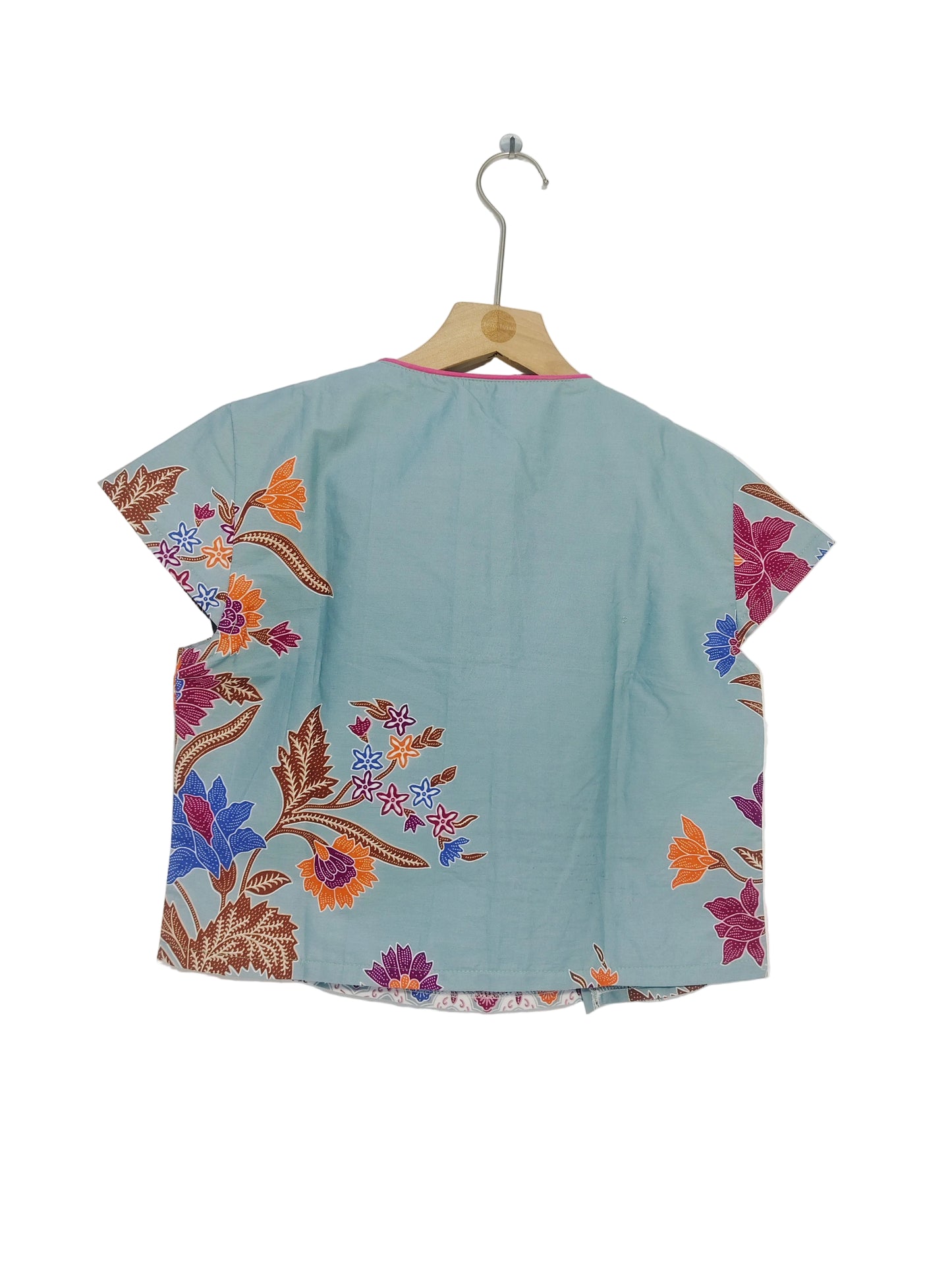 Rubbie Round Neck Crop Top (Air Force Blue) Size M