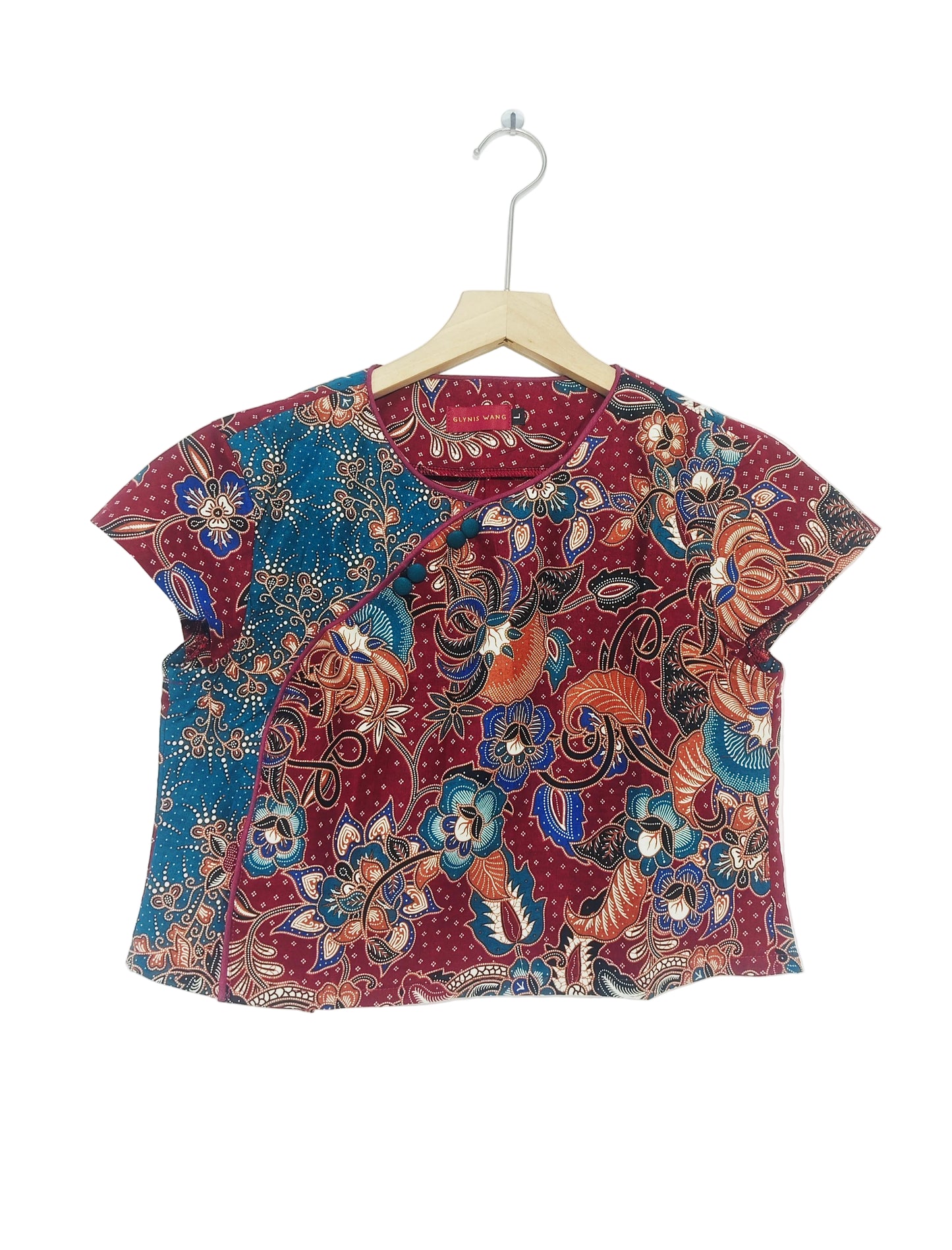 Rubbie Round Neck Crop Top (Maroon) Size L
