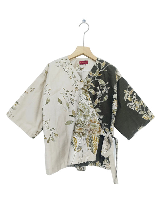 Mollie Kimono Top (Greyish Green)