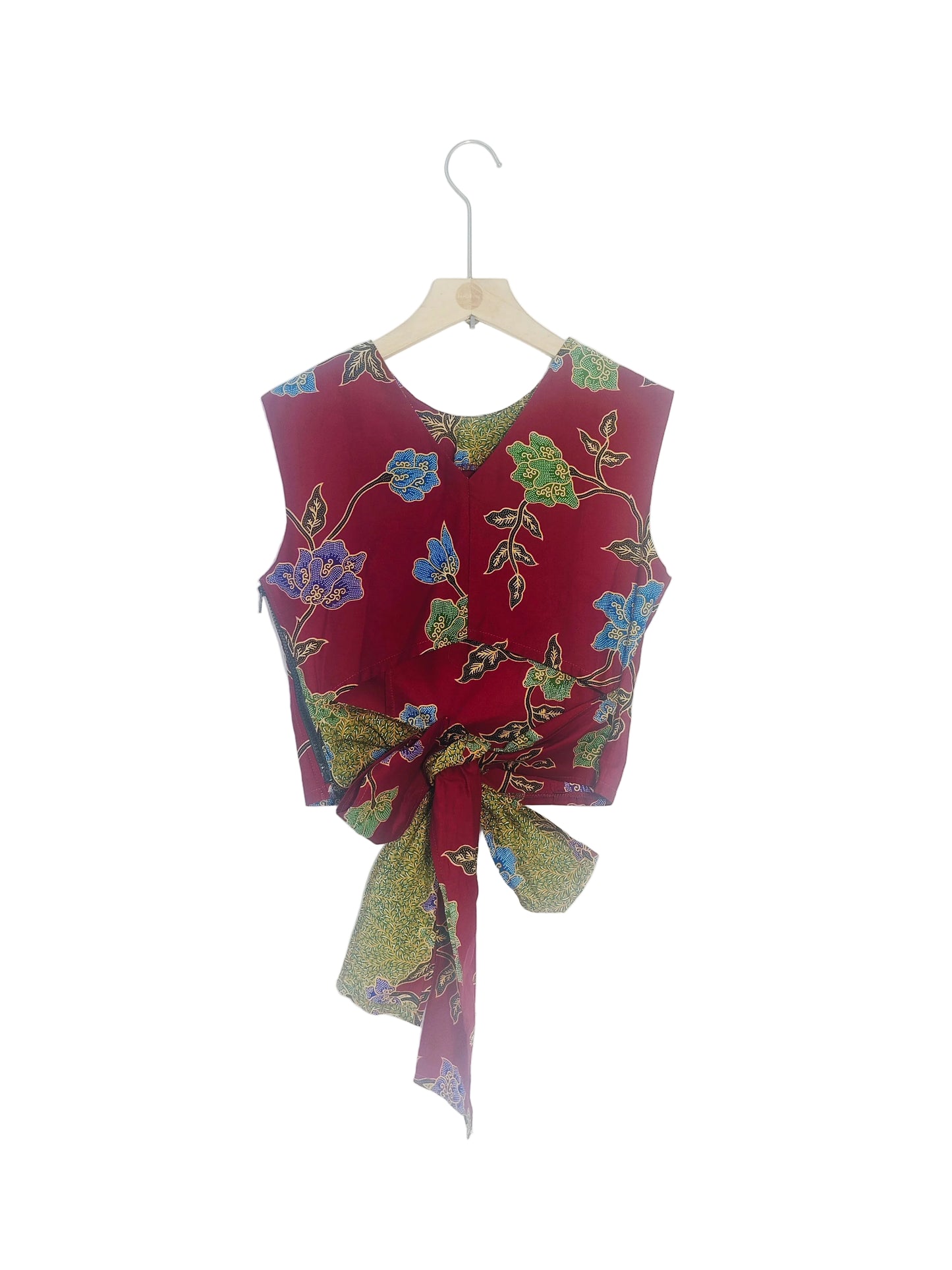 Sadie Ribbon Top ( Maroon) Size M