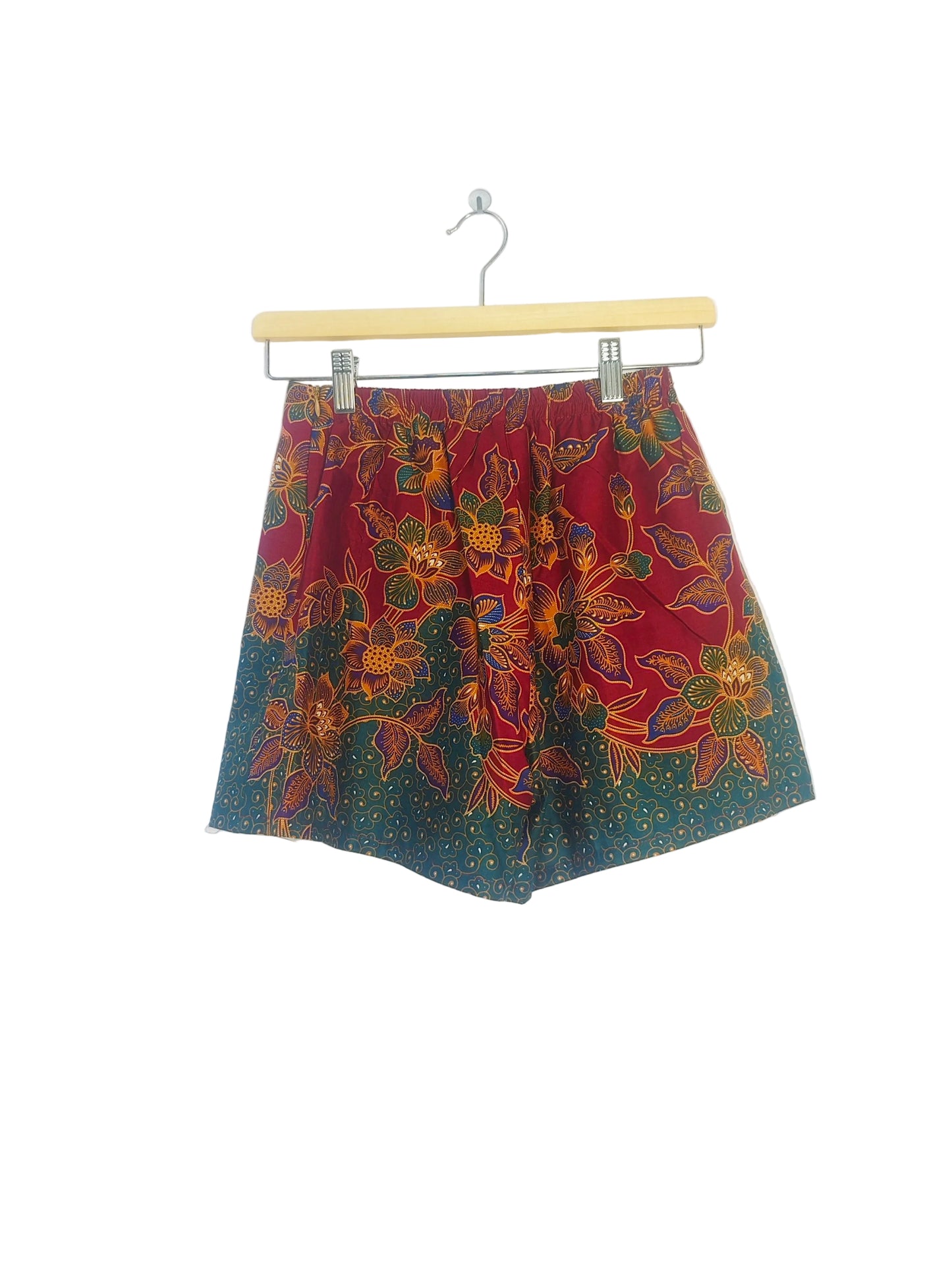 Minnie Batik Skort (Maroon Flora)Size S