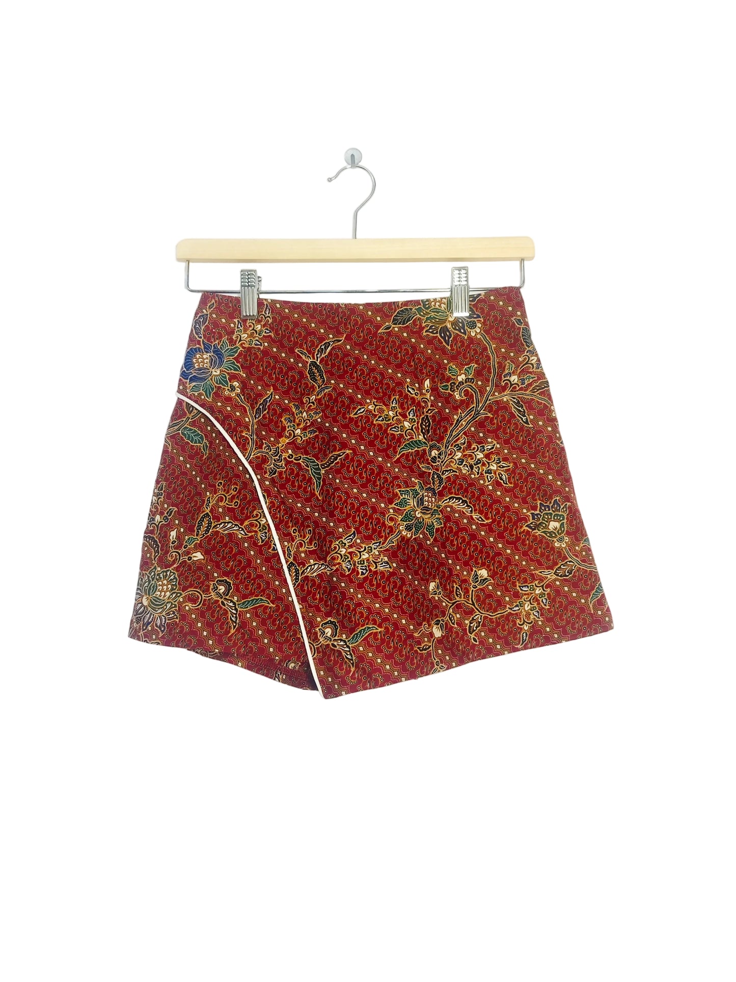 Minnie Batik Skort (Diagonal Line Maroon) Size M , L
