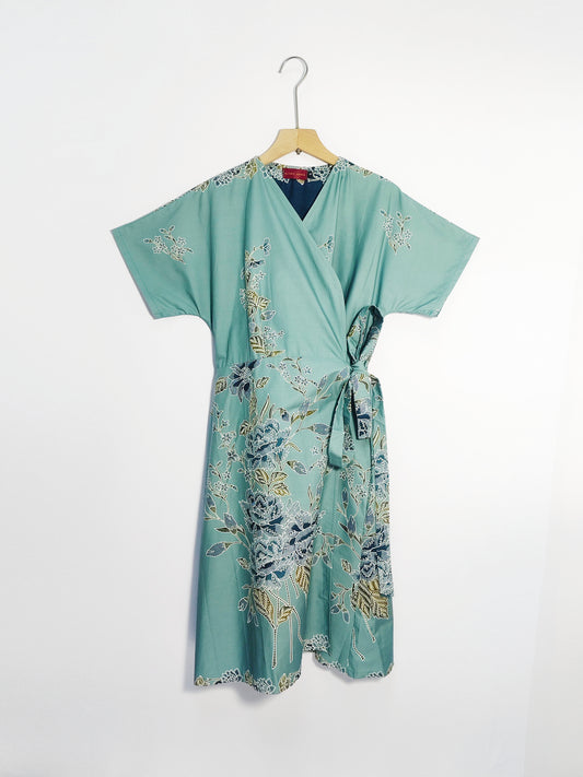 Bonnie Wrap Dress (Turquoise soft) Size M