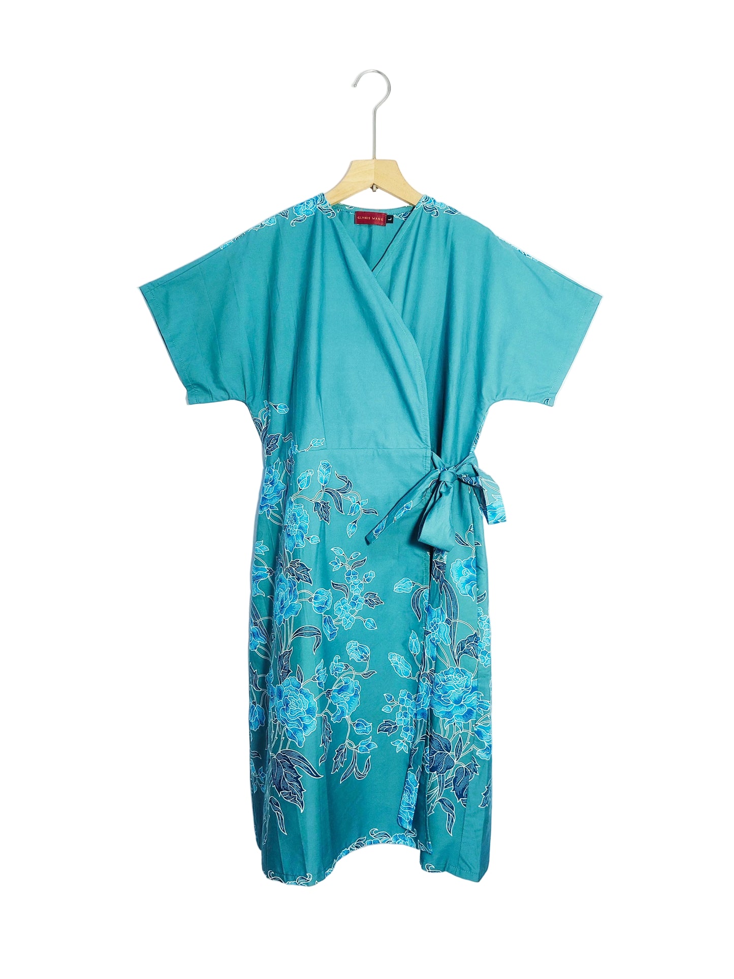 Bonnie Wrap Dress (Cray Blue- Green) Size M and L
