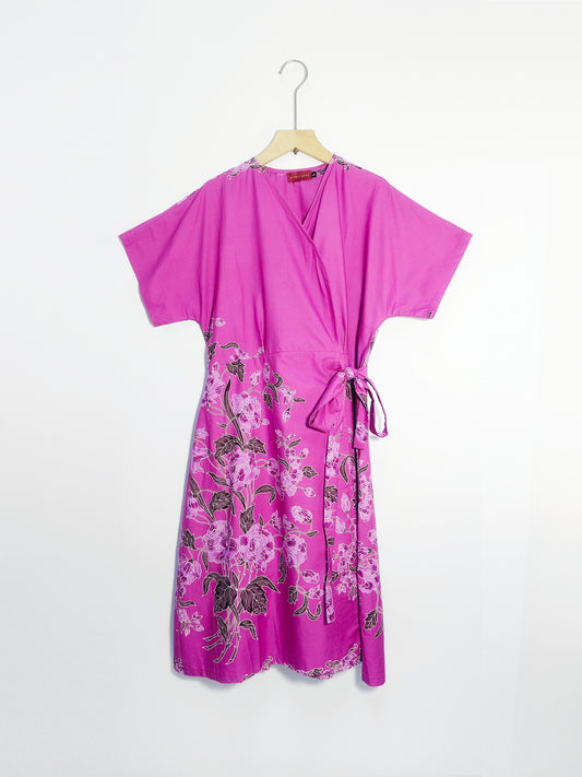 Bonnie Wrap Dress (Purple) Size L