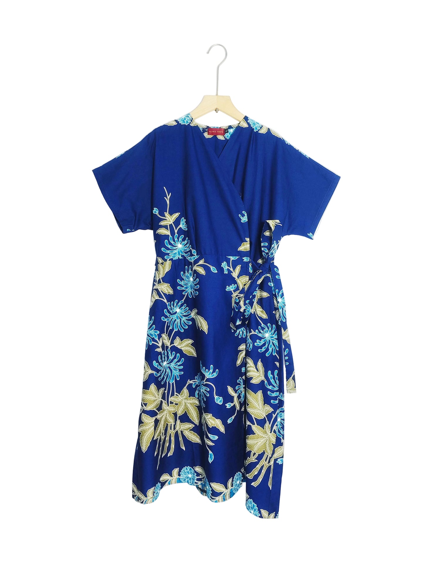 Bonnie Wrap Dress (Blue) Size L