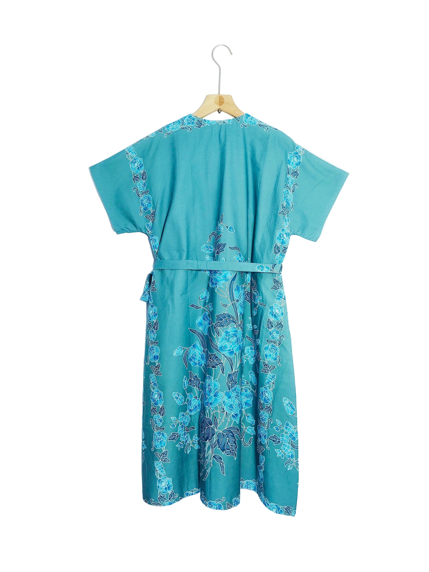 Bonnie Wrap Dress (Cray Blue- Green) Size M and L