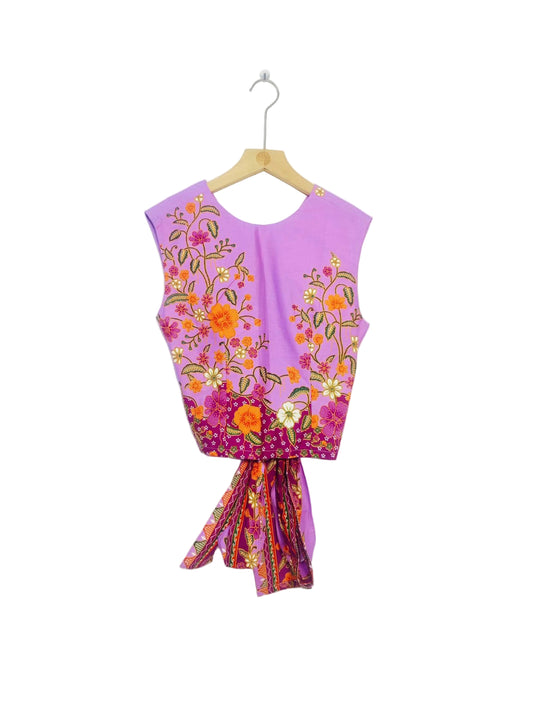 Sadie Ribbon Top ( Purple) Size M
