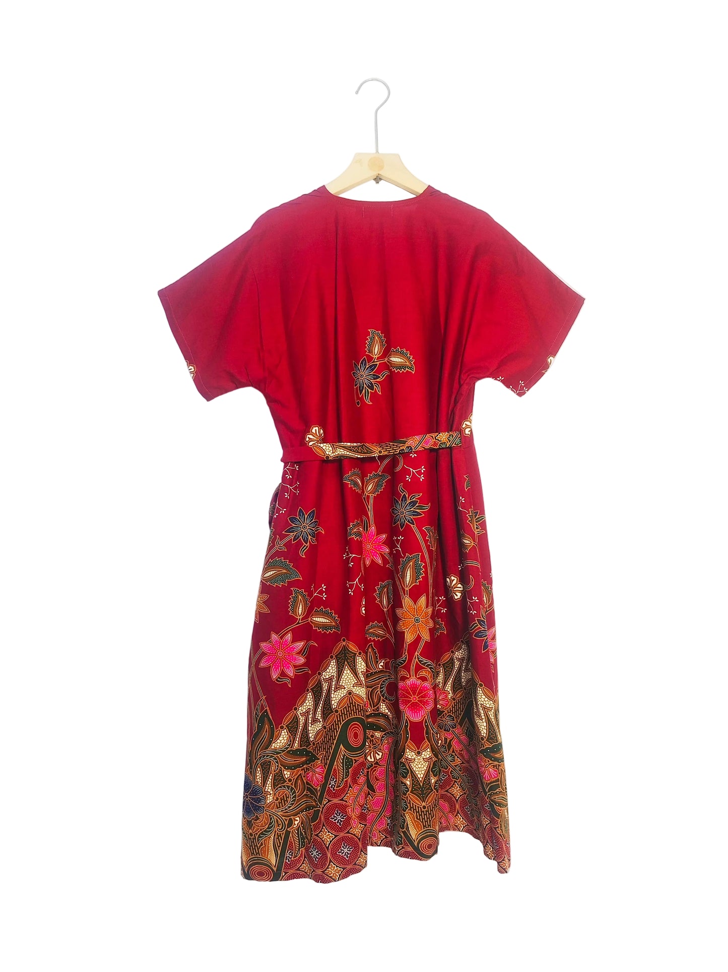 Bonnie Wrap Dress (Maroon) Size L