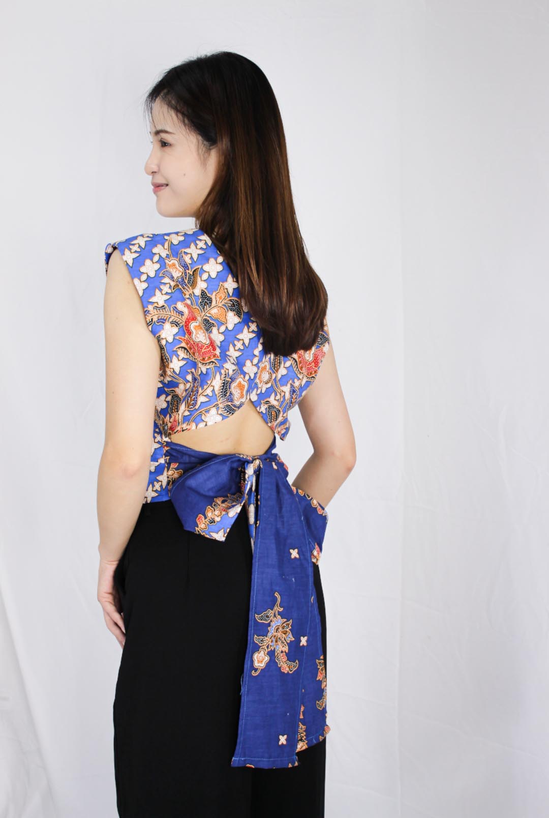 Sadie Ribbon Top ( Garden ) Size L