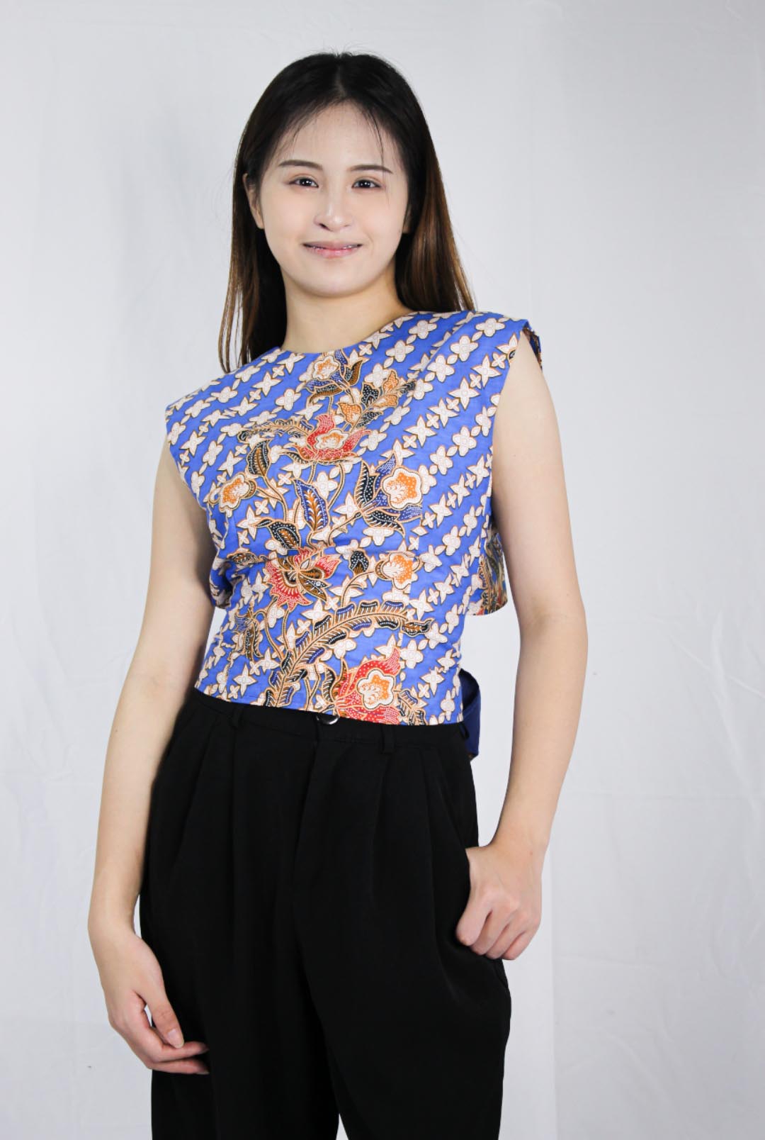 Sadie Ribbon Top ( Garden ) Size L
