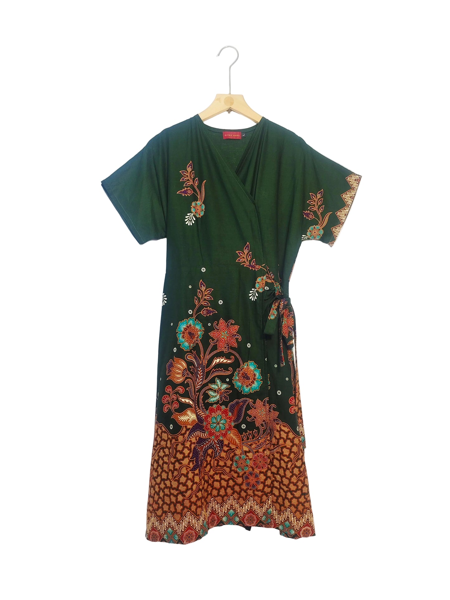 Bonnie Wrap Dress (Green) Size L