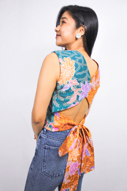 Sadie Ribbon Top (Mustard yellow)