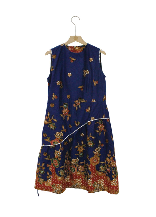 Pamela Round Neck Batik Dress (Starry Night)