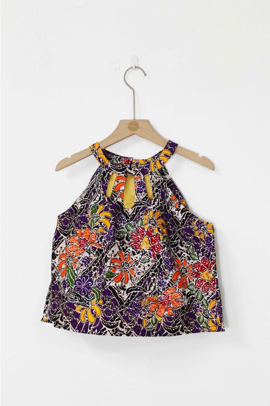 Camelia Batik Tank Top (Purple)