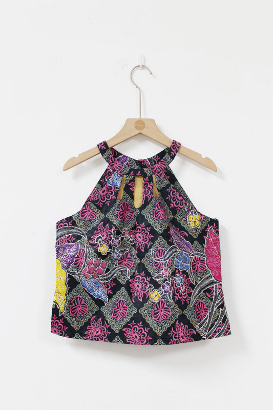 Camelia Batik Tank Top (Pink Geometry)