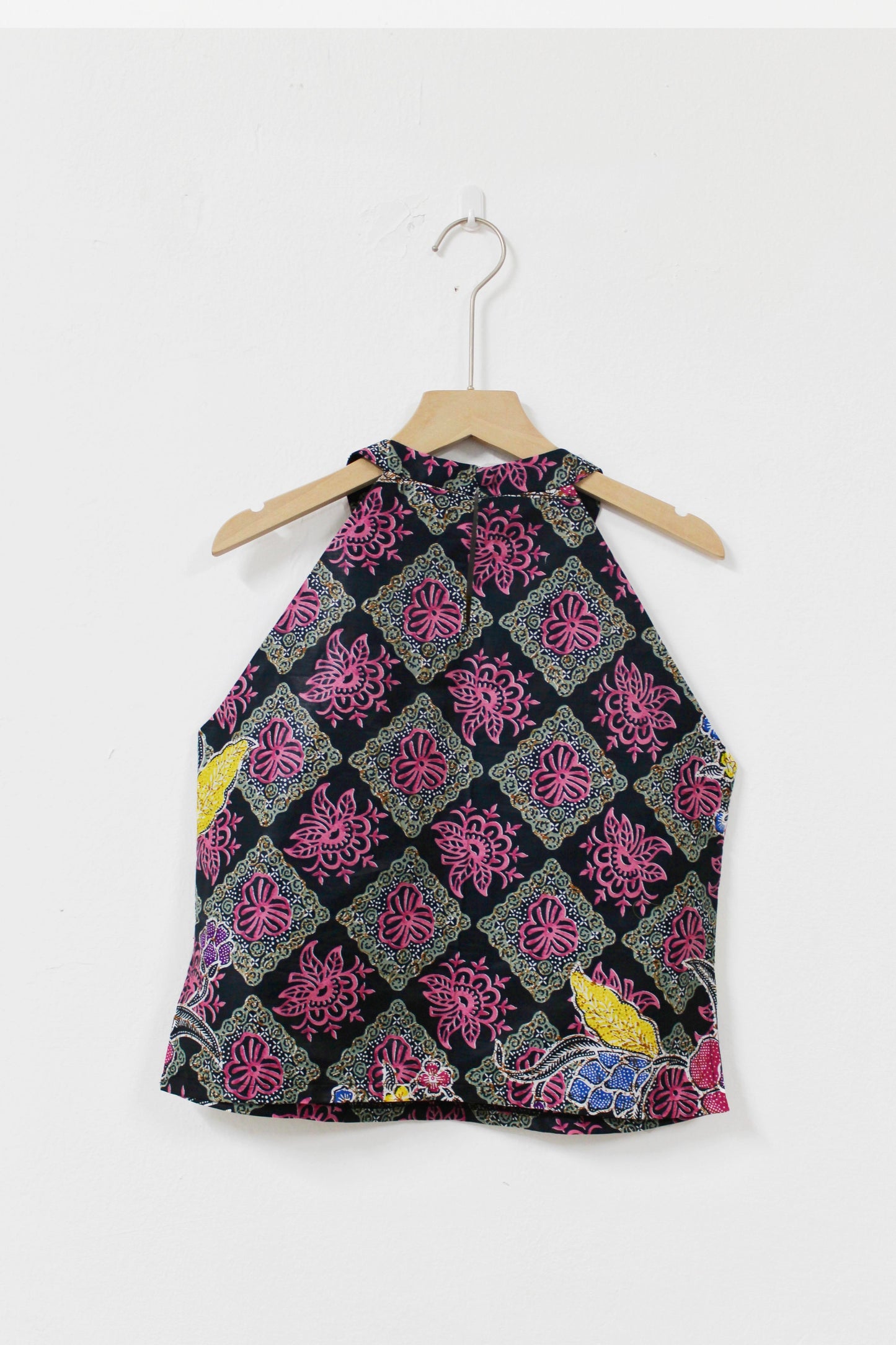 Camelia Batik Tank Top (Pink Geometry)